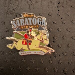 Disney Saratoga Springs Resort & Spa Pin with Red and Yellow